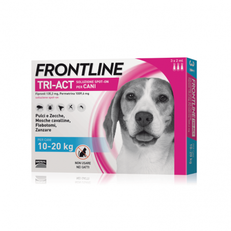 copy of Frontline Tri Act Dogs 10 20 kg 6 pipettes 2 ml PetPlusUltra