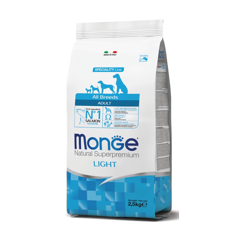 Monge Superpremium Dog All Breeds Adult Light Salmon and Rice 2.5 k